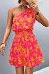 'Kiera' Printed Single Shoulder Dress - Celes Fashion